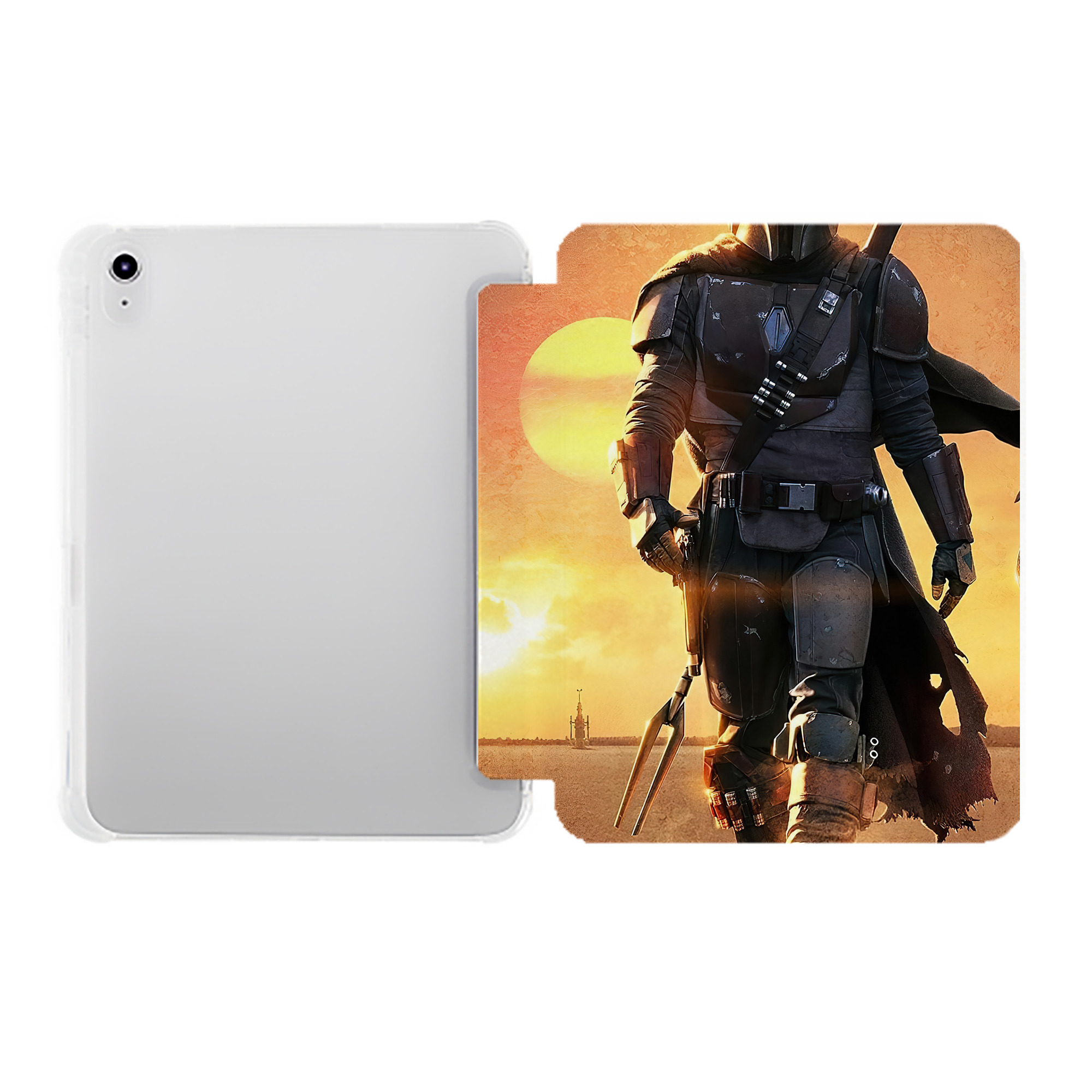 （画像用） スター・ウォーズ Star Wars IPad ケース ペン収納付き 三つ折りスタンド PUレザー×シリコン 対応機種9.5/10.5/10.9インチ